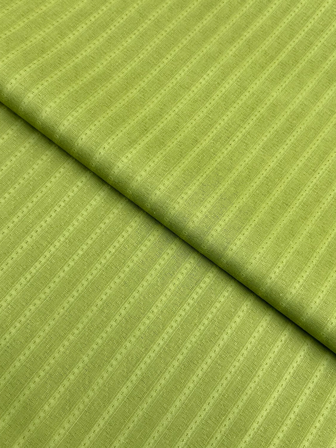 Wide Fantasy Jacquard Lawn – Green (FJW-S26-0009), self-textured lawn fabric by the meter