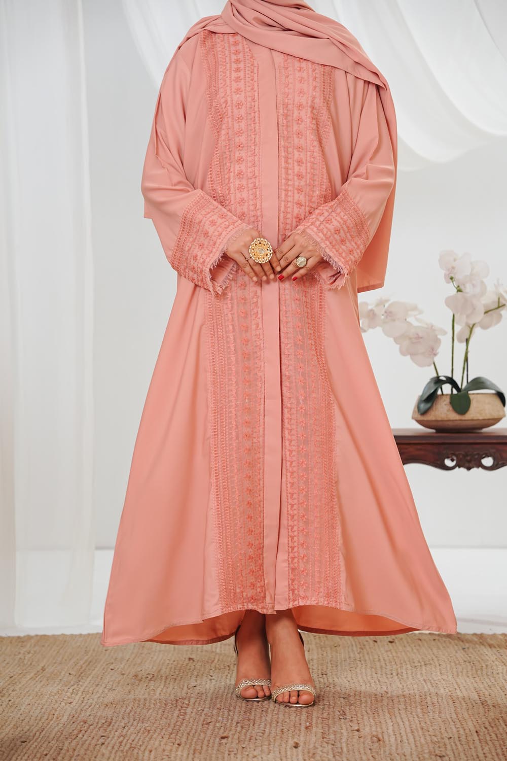 Aaira Pink Abaya by Al Deebaj