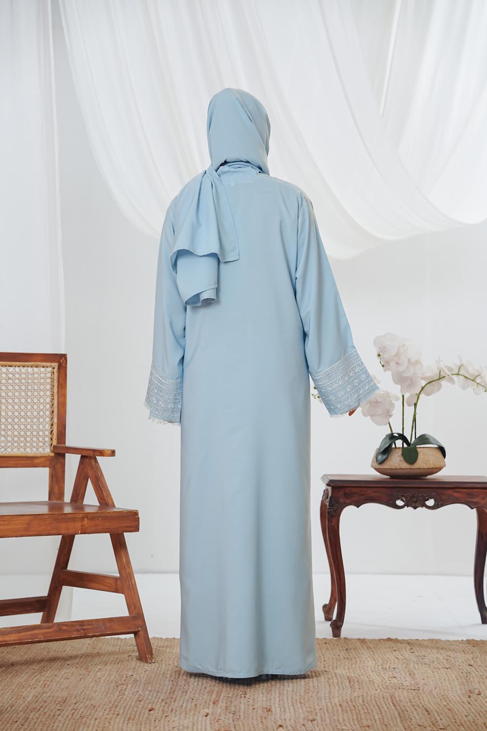 Aaira Sky Blue Abaya by Al Deebaj, photo 4