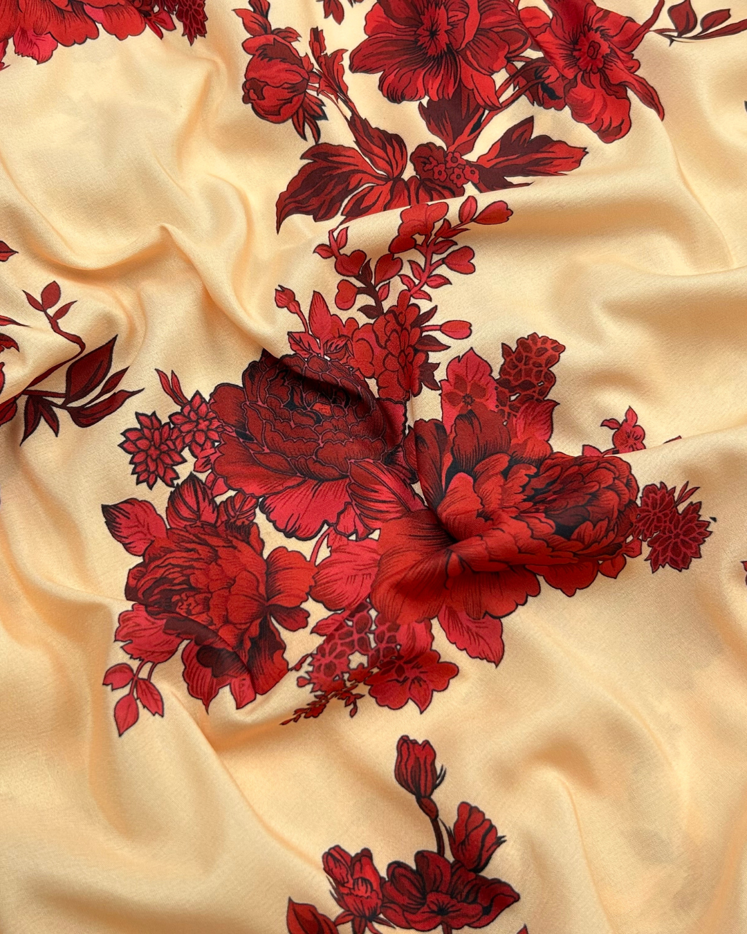 Arabic Silk Lawn Print (PASL-S25-0014), digitally printed lawn fabric by the meter