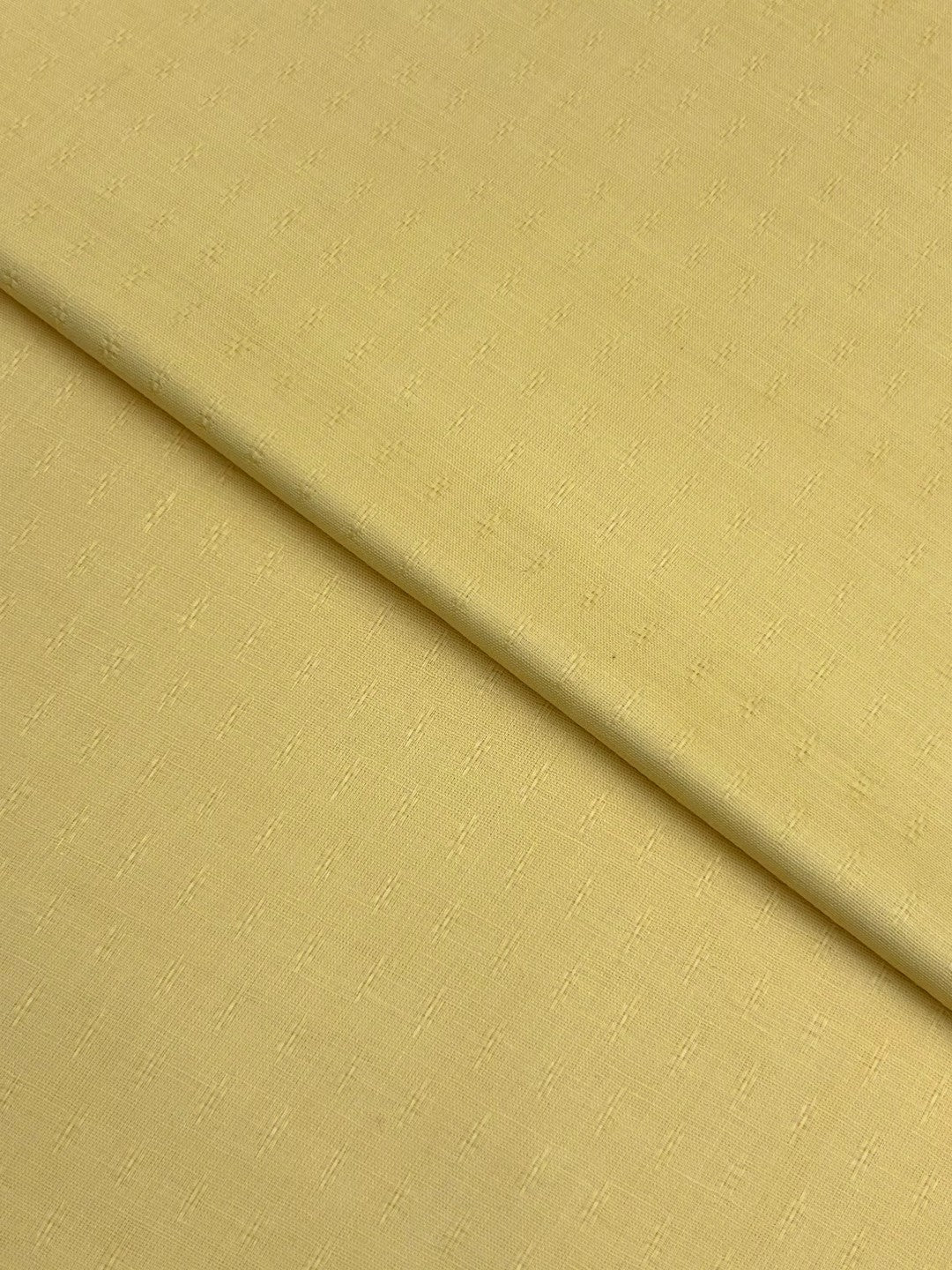 Jacquard Lawn – Yellow (JLS-S26-0049), self-textured lawn fabric by the meter