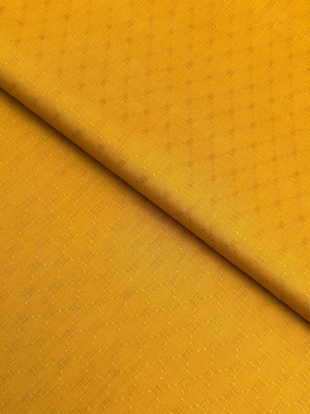 Jacquard Lawn – Yellow (JLS-S26-0021), self-textured lawn fabric by the meter