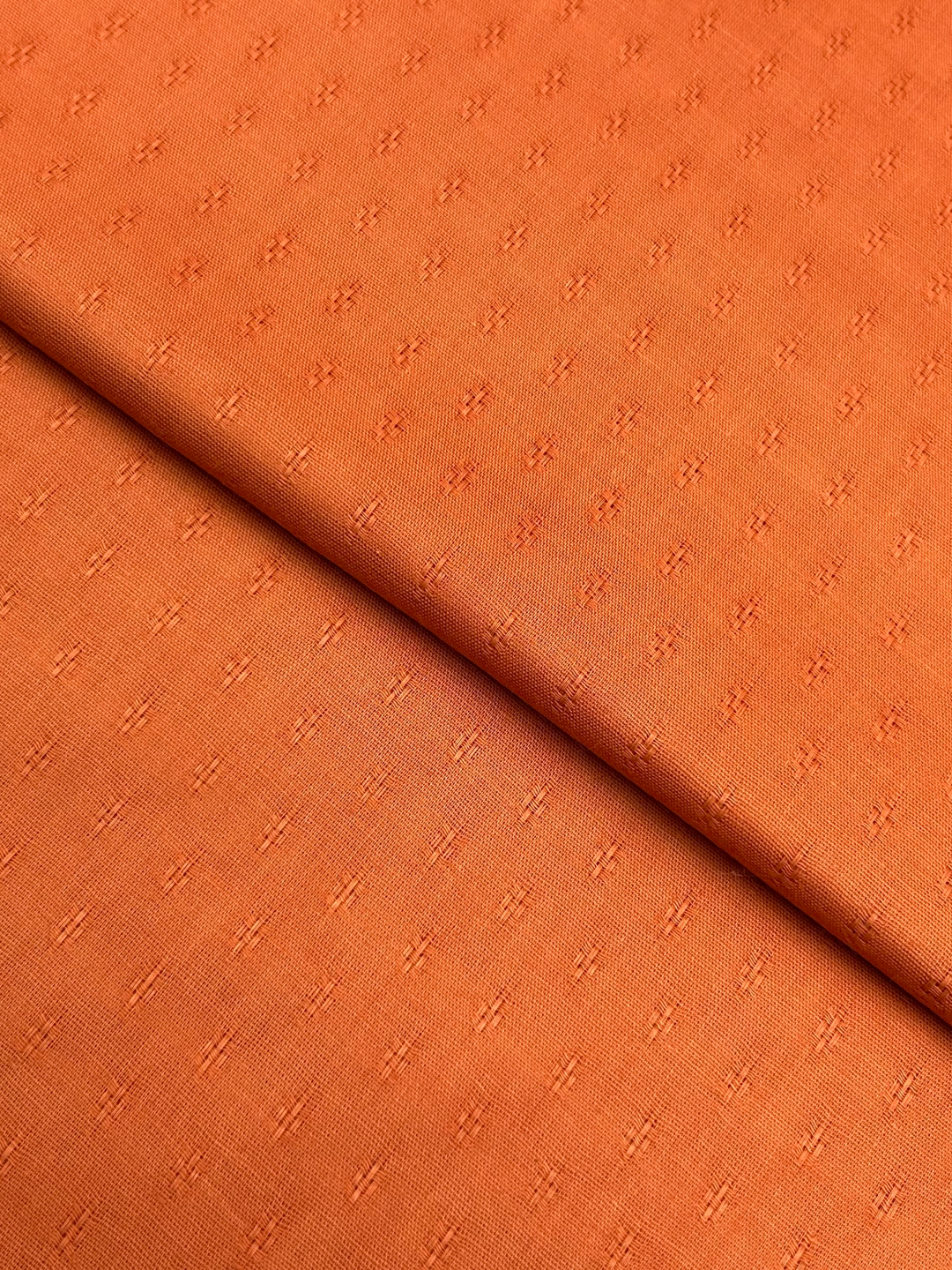 Jacquard Lawn – Orange fabric