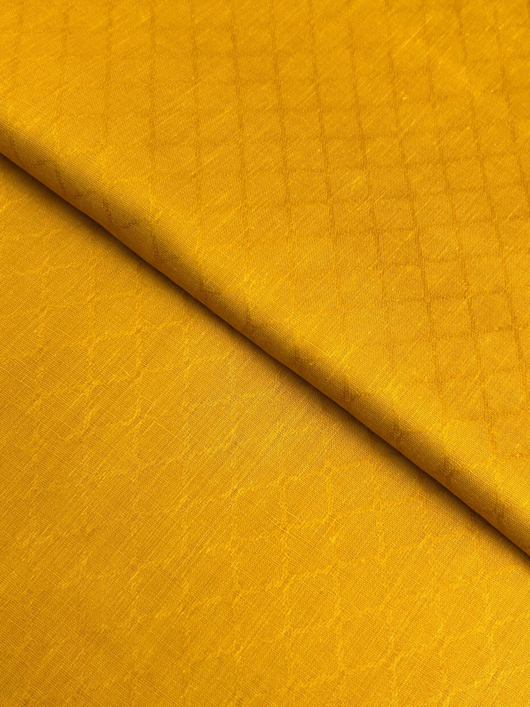 Jacquard Lawn – Yellow (JLS-S26-0028), self-textured lawn fabric by the meter