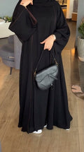 Midnight Contrast Abaya by Leema