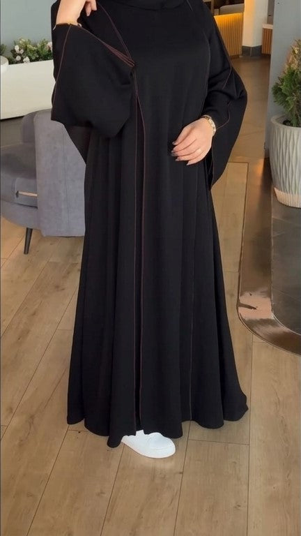 Midnight Contrast Abaya by Leema, photo 2