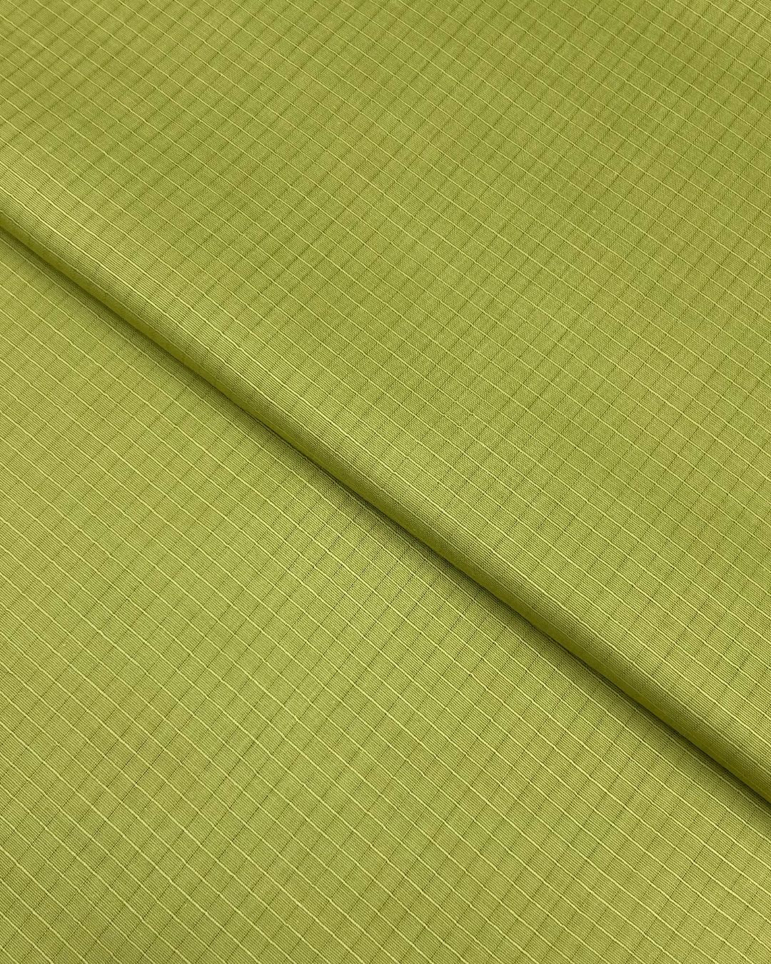Check Lawn – Green (CLS-S26-0003), self-textured lawn fabric by the meter