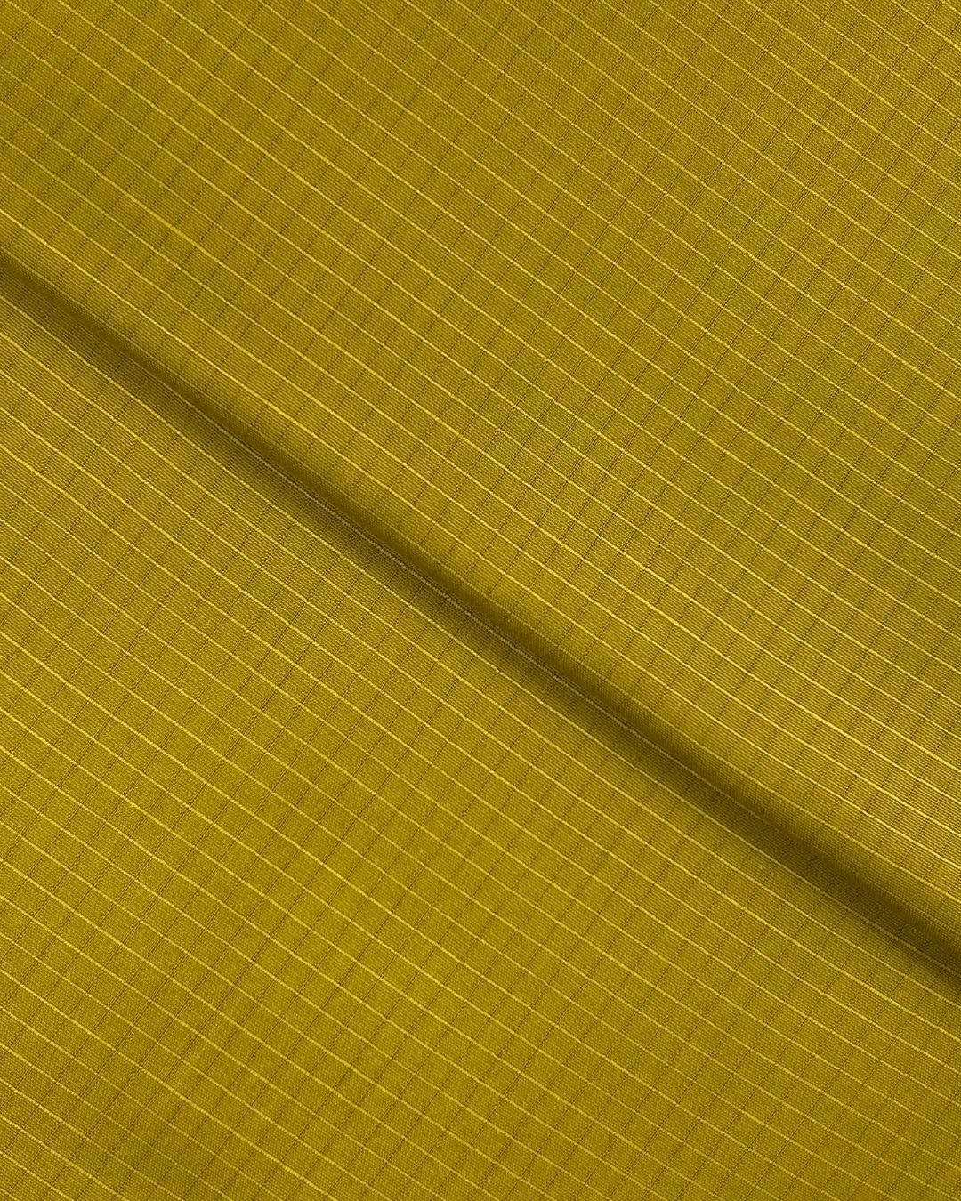Check Lawn – Olivish Mustard (CLS-S24-0008), self-textured lawn fabric by the meter