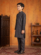 Kids Grey Kurta Pajama by Al Deebaj, photo 4