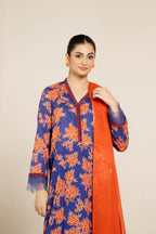 Printed Blue Lawn 2-Piece Unstitched Suit by The Fabric Store, photo 2