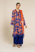 Printed Blue Lawn 2-Piece Unstitched Suit by The Fabric Store