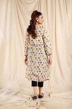Printed Beige Lawn Pret Shirt by The Fabric Store, photo 4