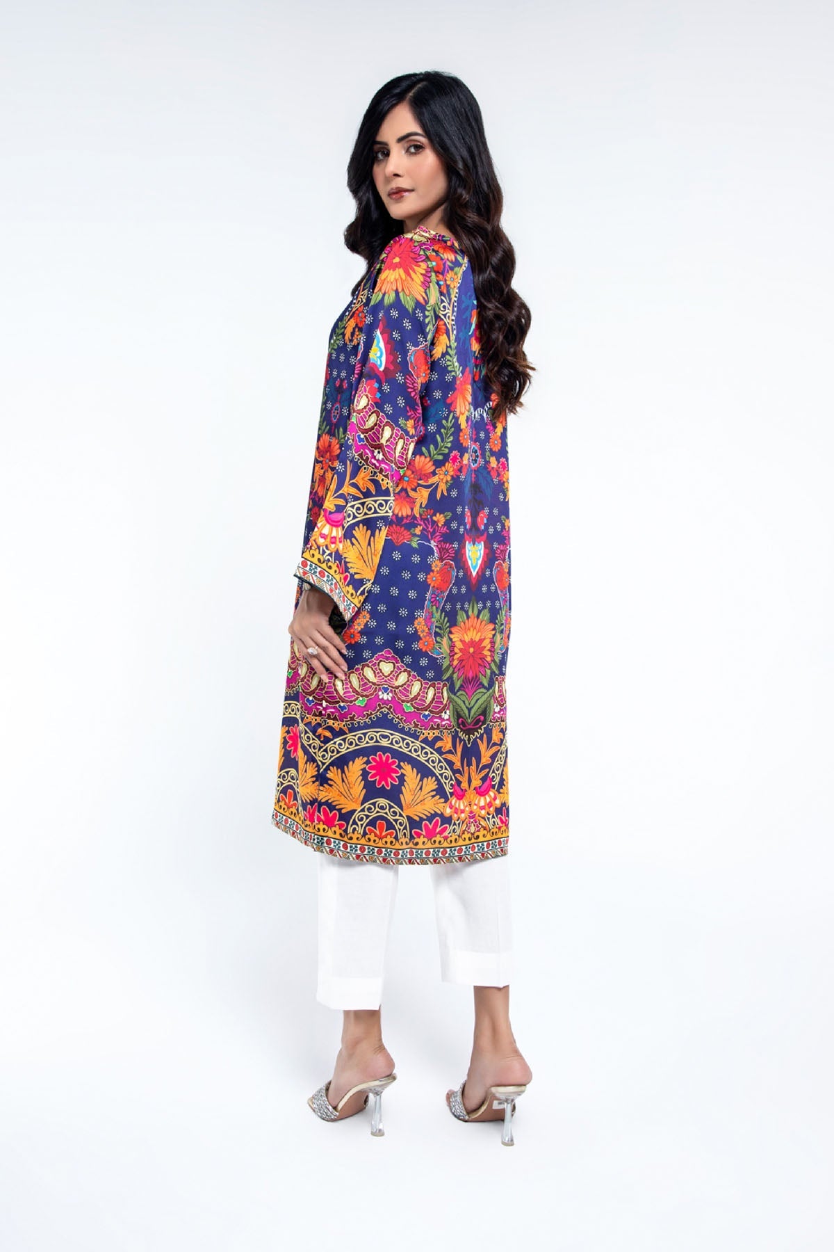 Printed Black Shamoz Silk Pret Shirt by The Fabric Store, photo 2