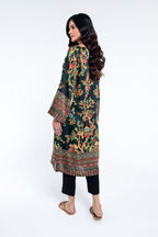 Printed Black Shamoz Silk Pret Shirt by The Fabric Store, photo 2