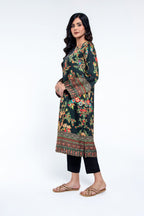 Printed Black Shamoz Silk Pret Shirt by The Fabric Store, photo 3