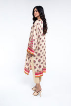 Printed Beige Shamoz Silk Pret Shirt by The Fabric Store, photo 2
