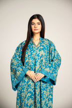 Printed Blue Slub Khaddar 2-Piece Unstitched Suit by The Fabric Store, photo 4