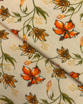 Gold Khaddar Digital Print (GKDP-W25-0001), digitally printed khaddar fabric by the meter