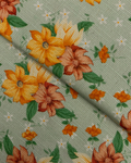 Gold Khaddar Digital Print fabric