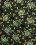 Gold Khaddar Digital Print fabric
