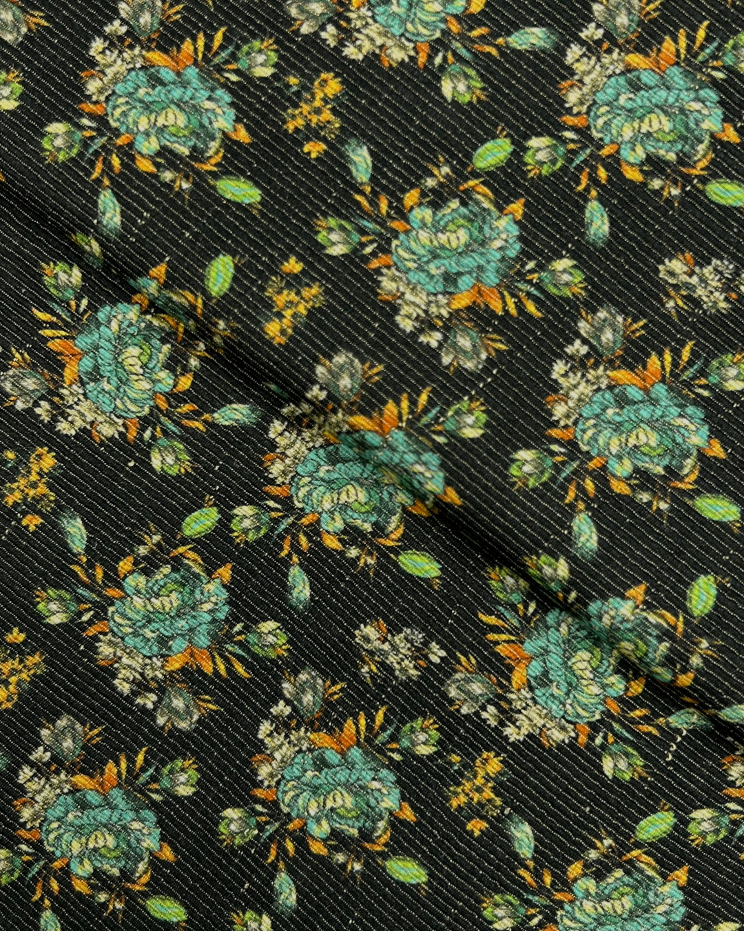 Gold Khaddar Digital Print fabric