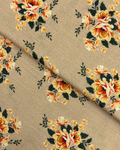 Gold Khaddar Digital Print fabric
