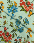Gold Khaddar Digital Print fabric