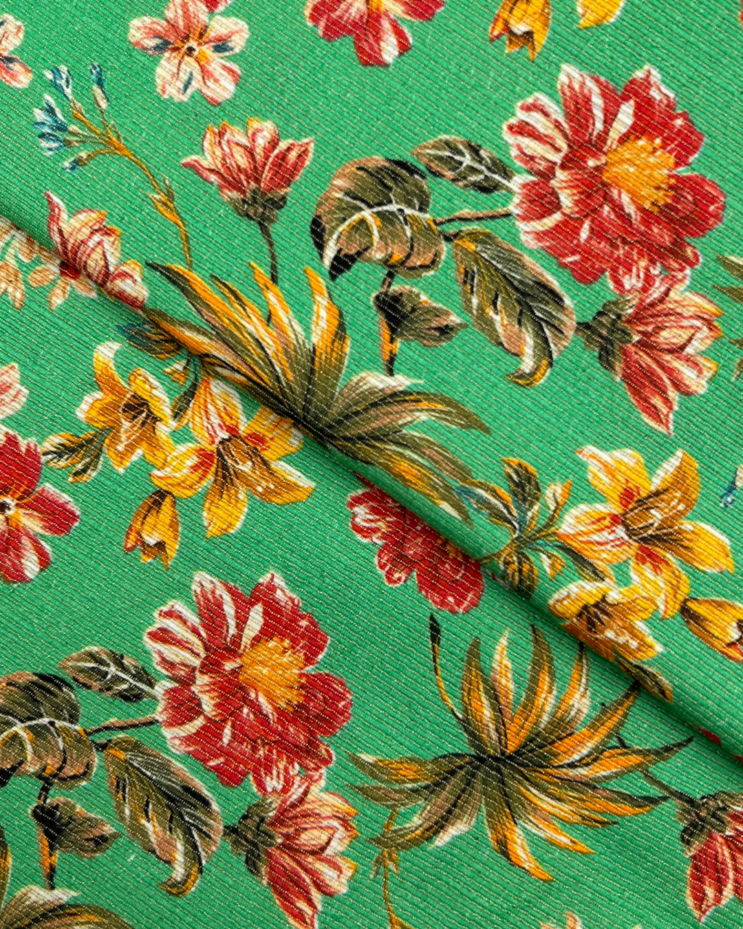 Gold Khaddar Digital Print fabric