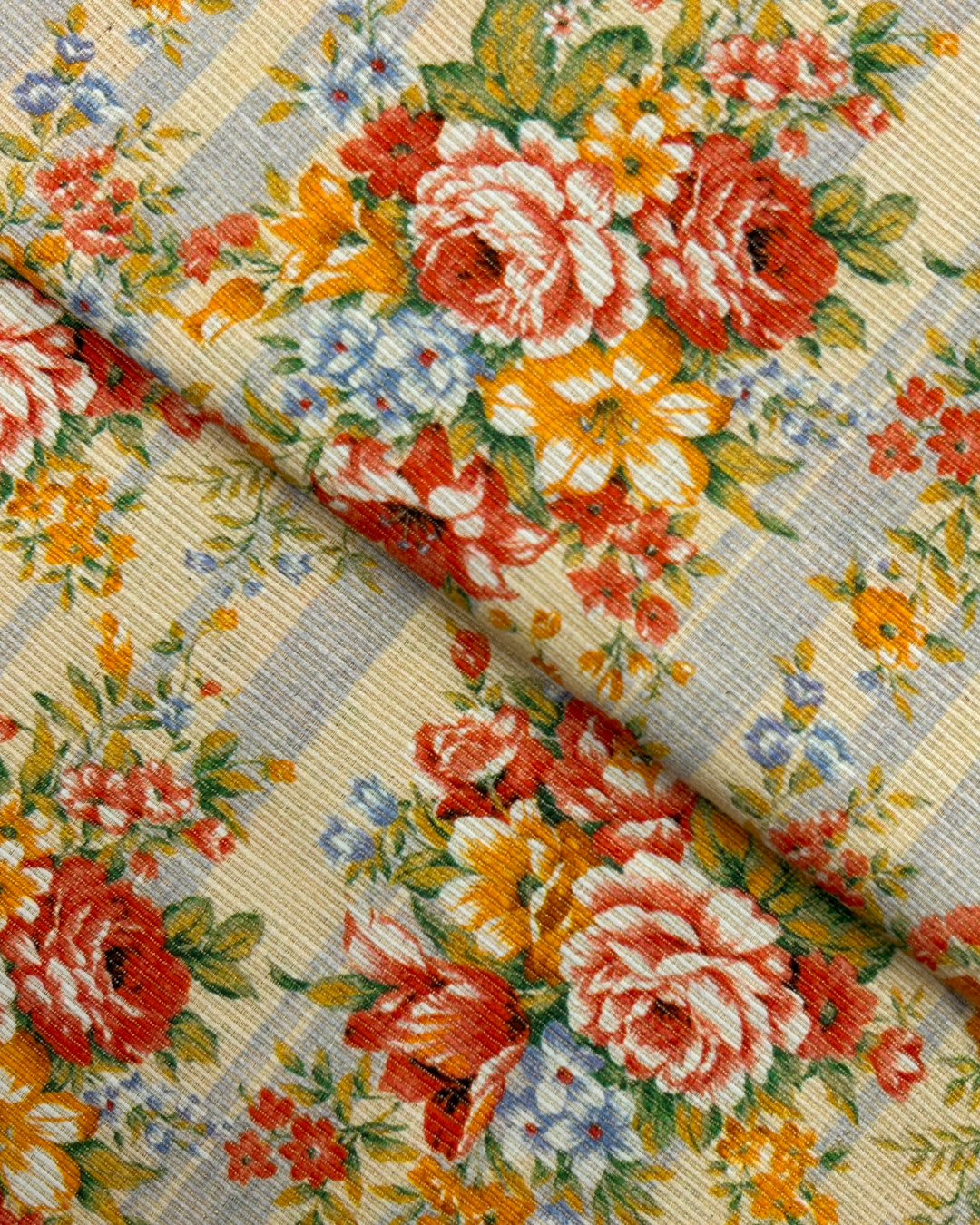 Gold Khaddar Digital Print (GKDP-W25-0049), digitally printed khaddar fabric by the meter