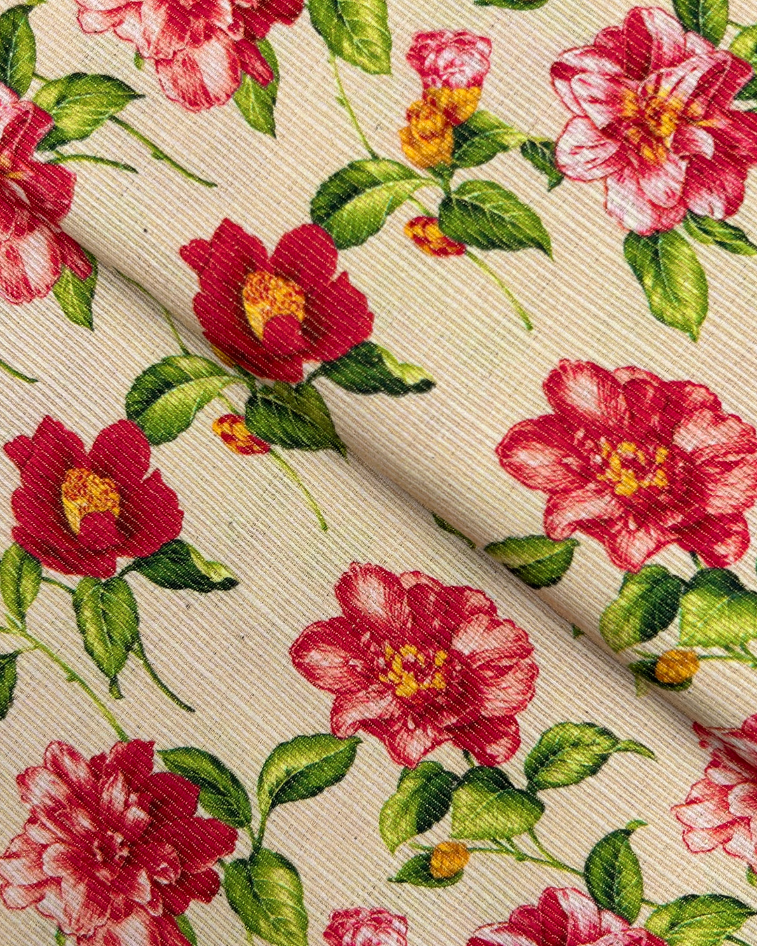 Gold Khaddar Digital Print fabric