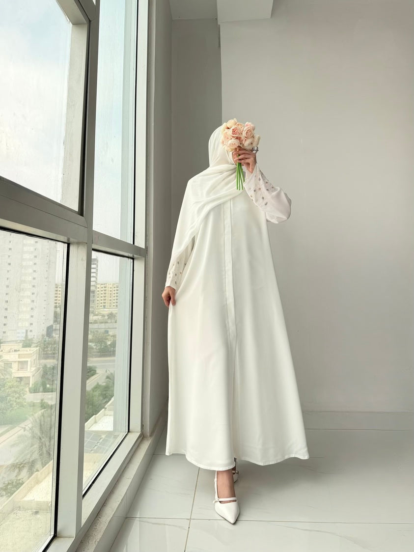 Rubab White Abaya by Al Deebaj, photo 7