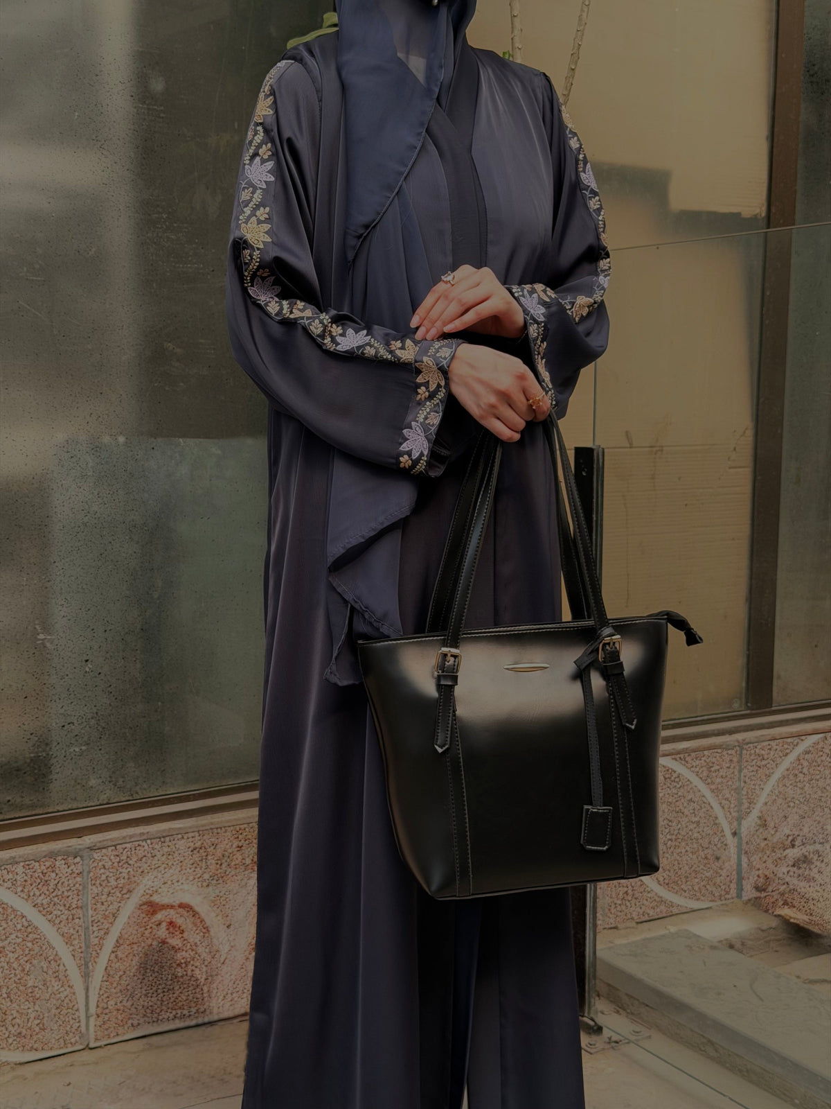 Hasnaa Navy Abaya by Al Deebaj, photo 4