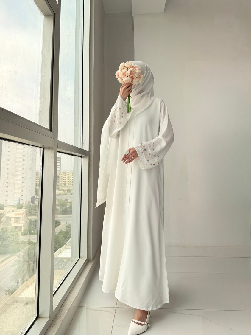 Rubab White Abaya by Al Deebaj, photo 6