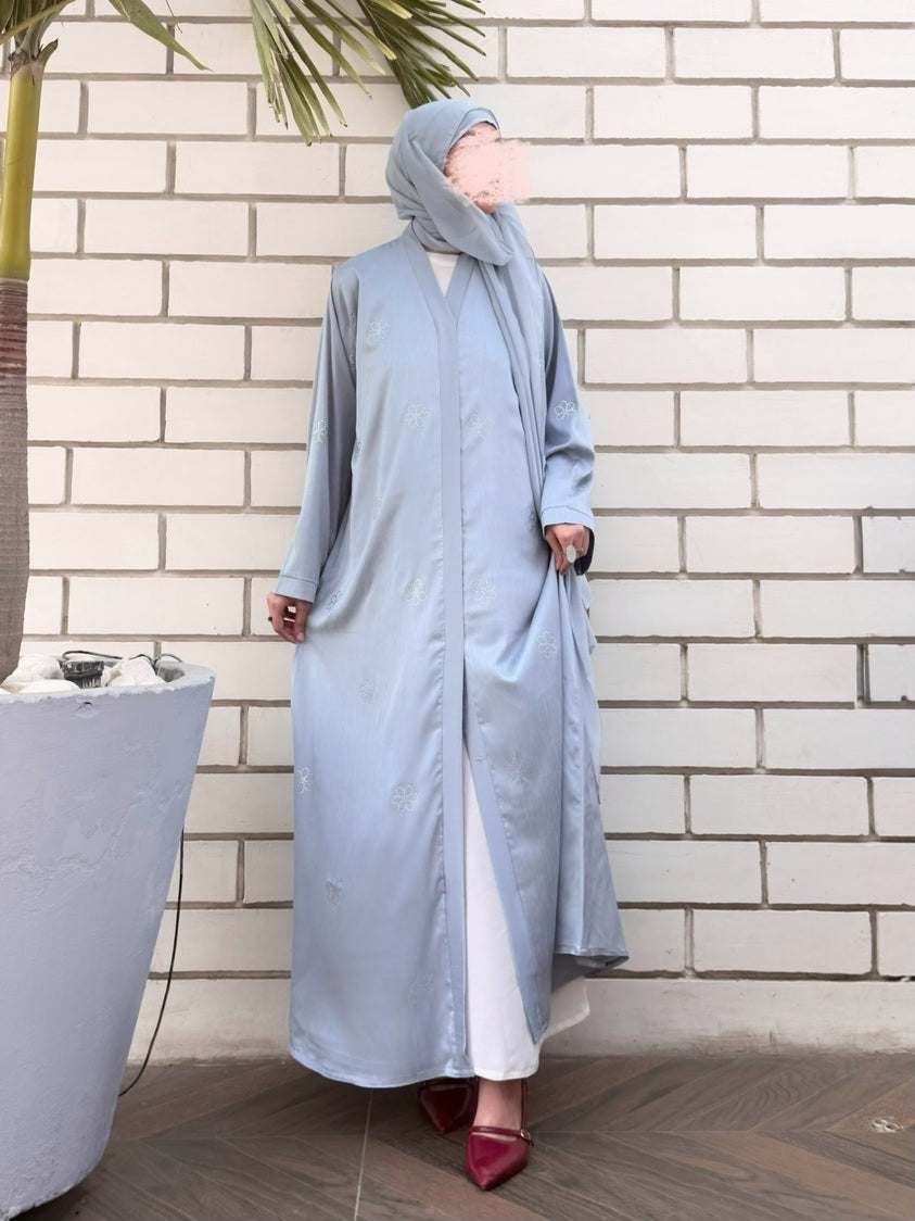 Khadija Sky Blue Abaya by Al Deebaj, photo 4