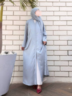 Khadija Sky Blue Abaya by Al Deebaj, photo 4
