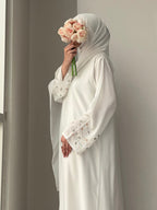 Rubab White Abaya by Al Deebaj, photo 4
