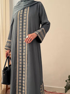 Anum Grey Abaya by Al Deebaj, photo 2