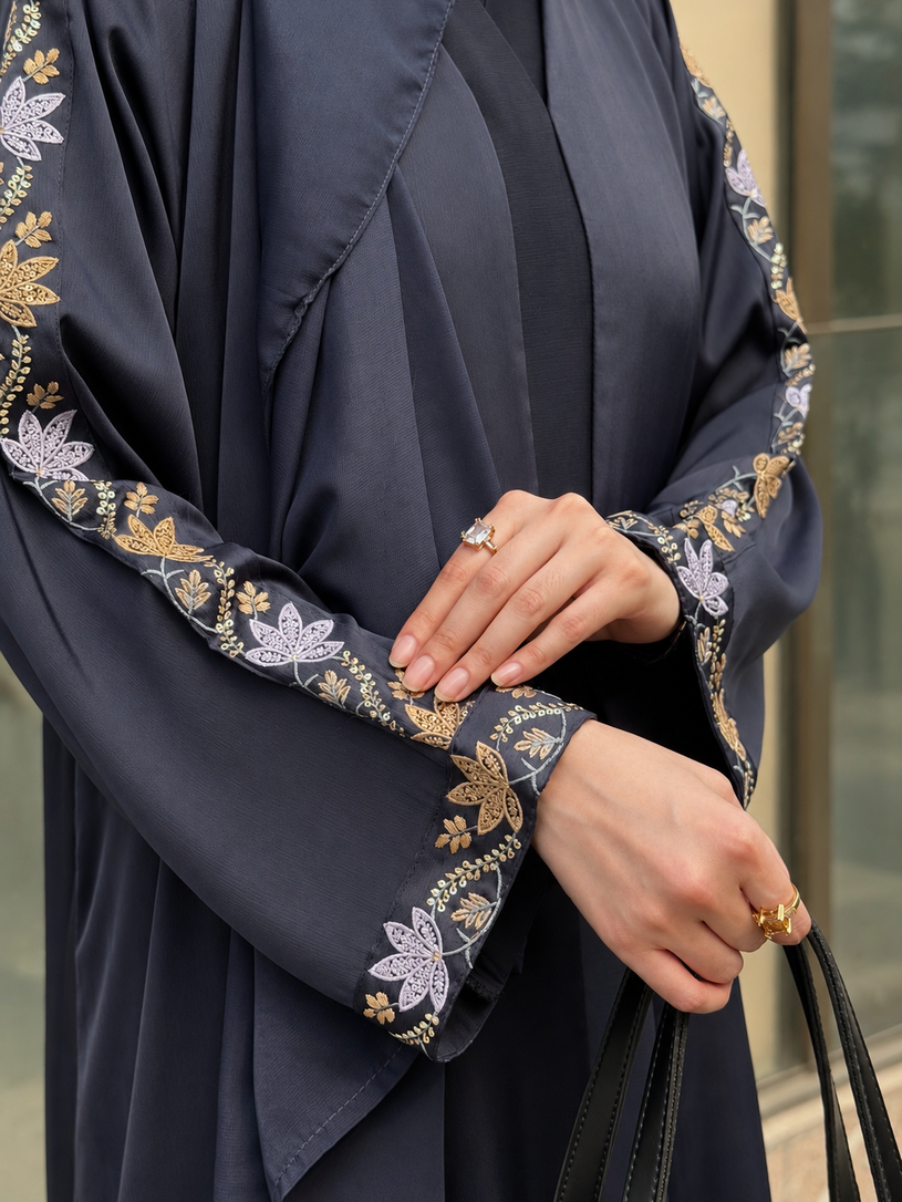 Hasnaa Navy Abaya by Al Deebaj, photo 2