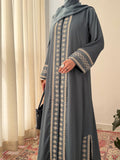 Anum Grey Abaya by Al Deebaj