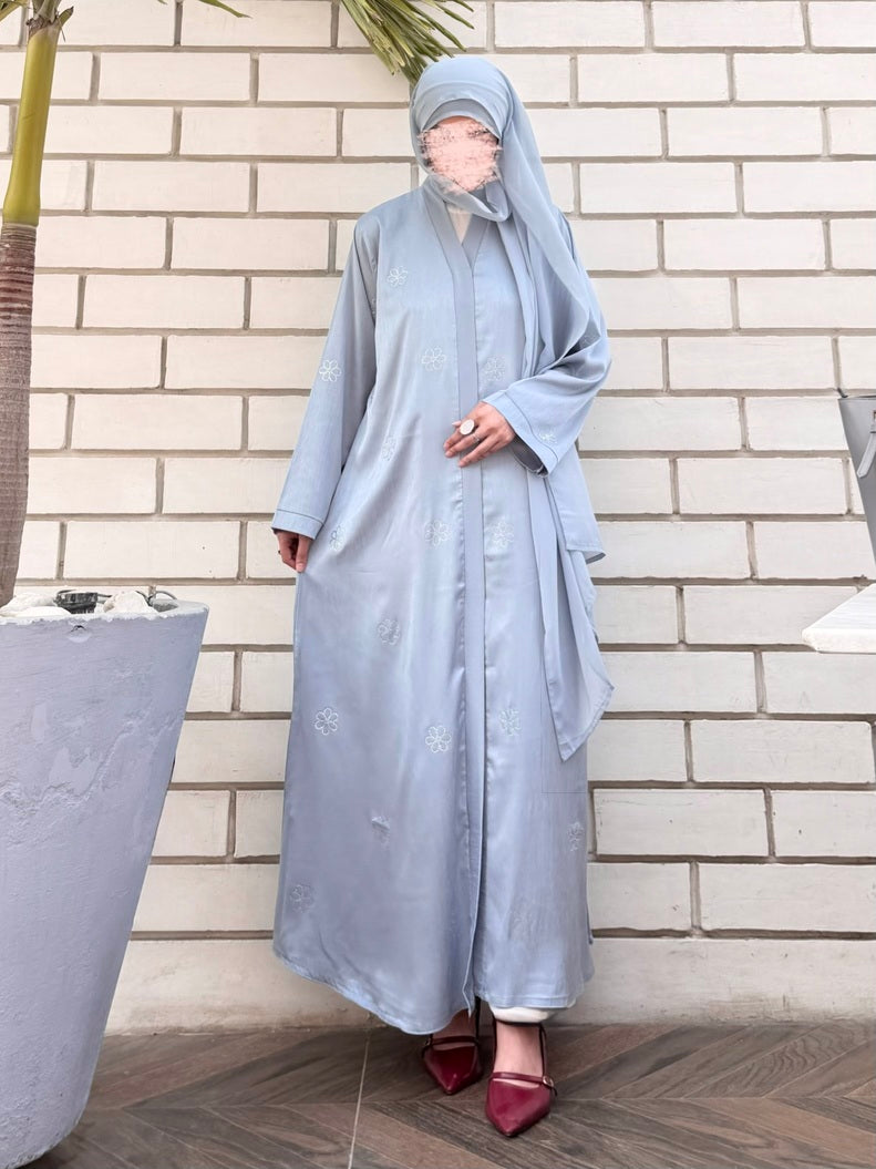 Khadija Sky Blue Abaya by Al Deebaj