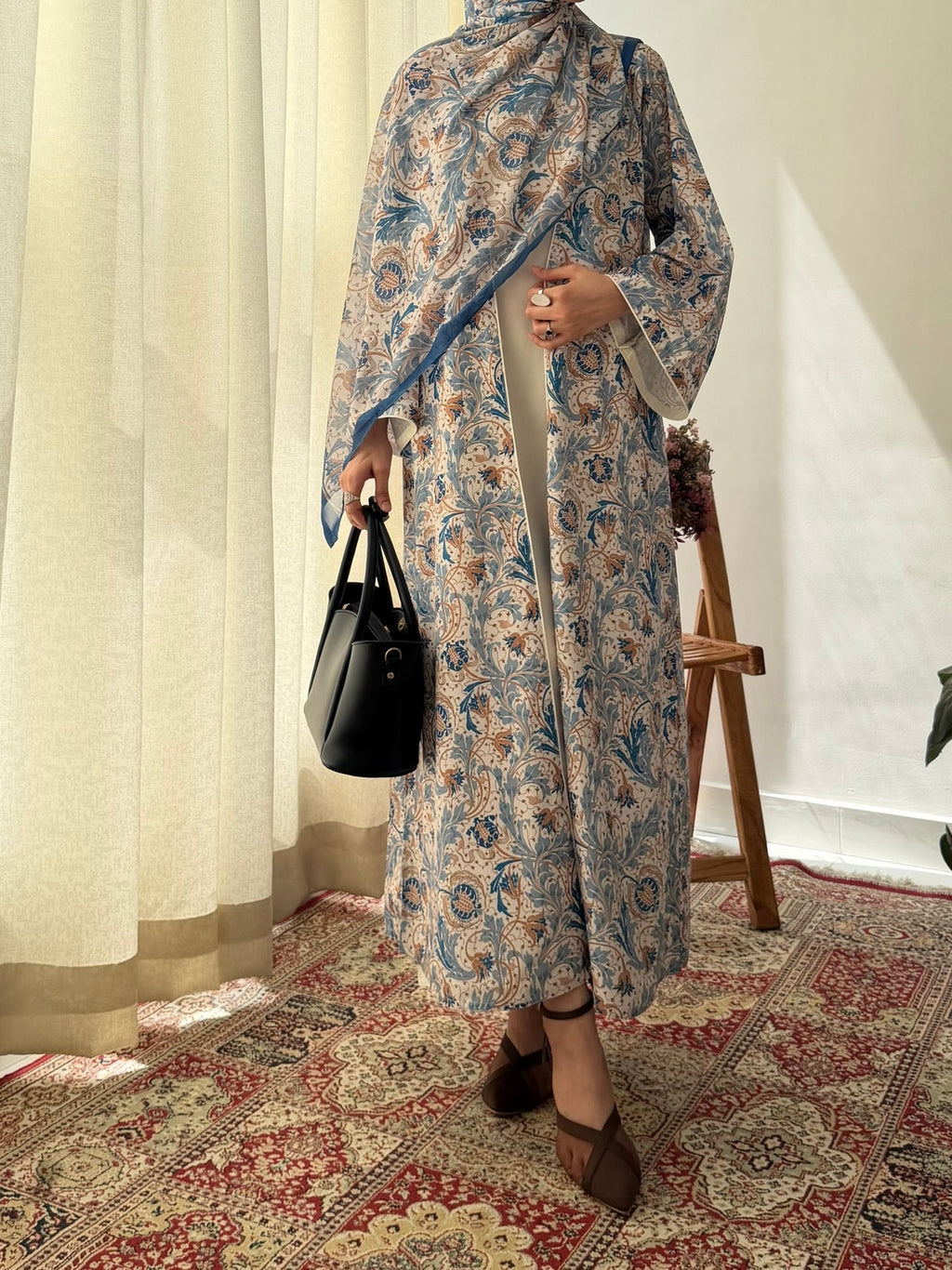 Porcelain Kimono Abaya by Al Deebaj