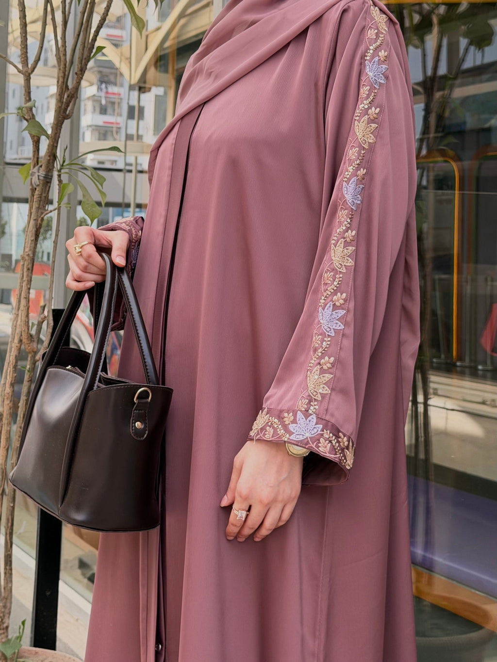 Hasnaa T pink Abaya by Al Deebaj, photo 5