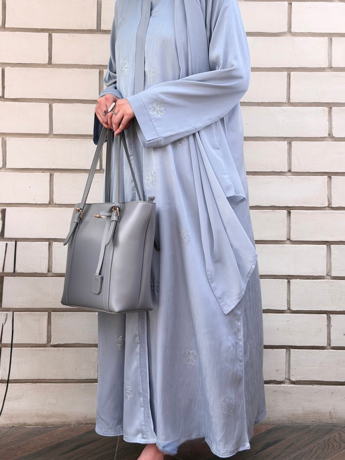 Khadija Sky Blue Abaya by Al Deebaj, photo 2