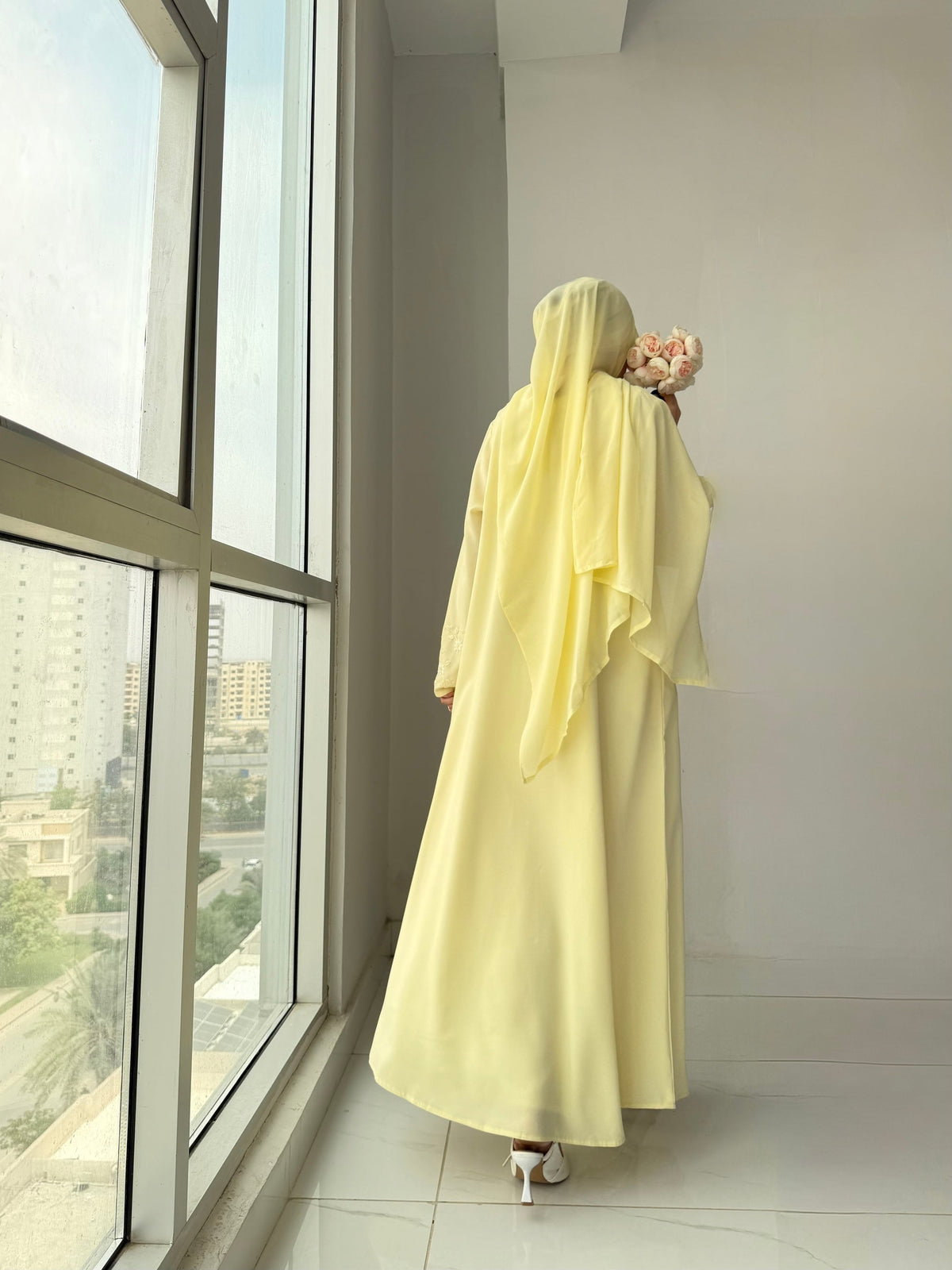 Rubab Yellow Abaya by Al Deebaj, photo 6