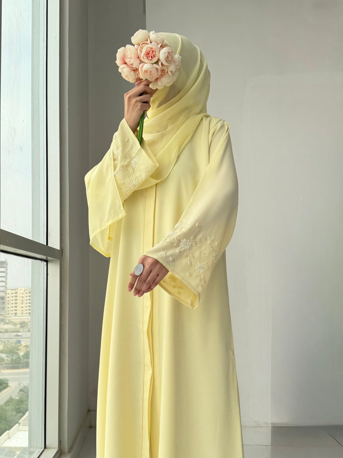 Rubab Yellow Abaya by Al Deebaj, photo 8