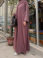 Hasnaa T pink Abaya by Al Deebaj
