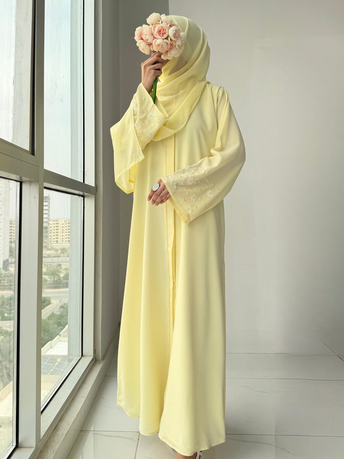 Rubab Yellow Abaya by Al Deebaj, photo 7