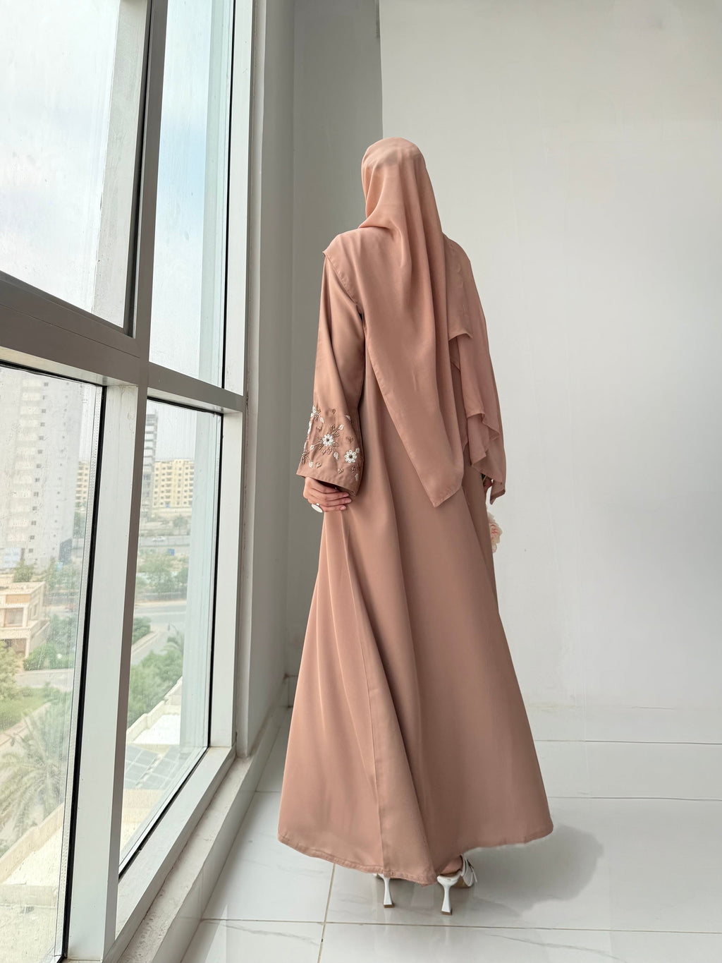 Rubab Beige Abaya by Al Deebaj, photo 8
