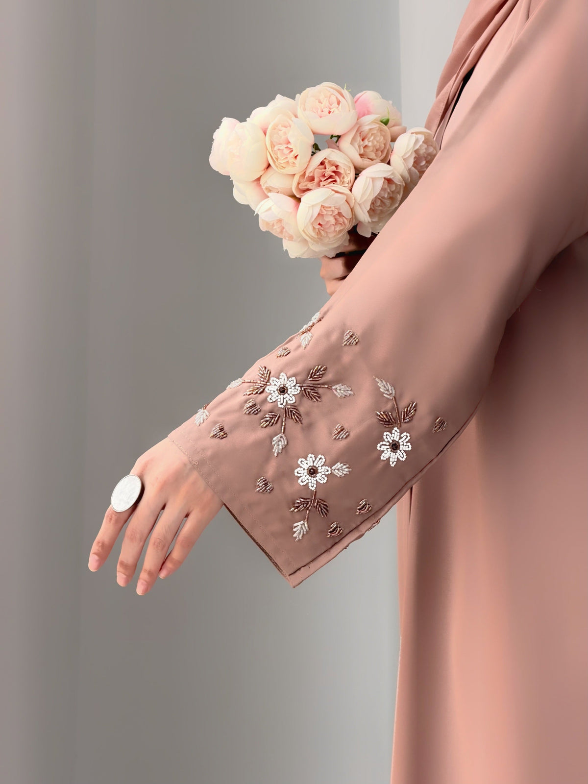 Rubab Beige Abaya by Al Deebaj, photo 3