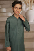 Green Self Kids Kurta Shalwar by Al Deebaj